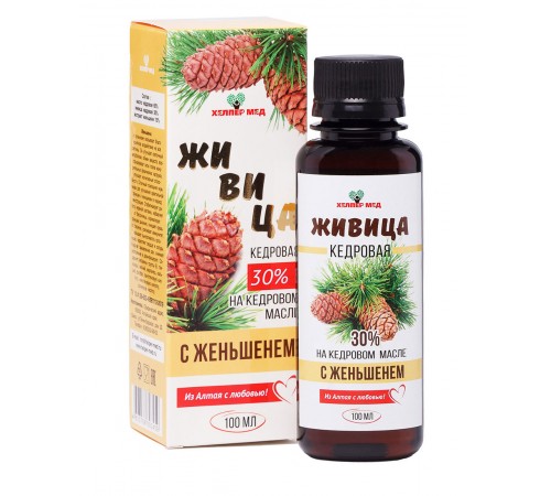 Живица кедровая с женьшенем, 100 мл