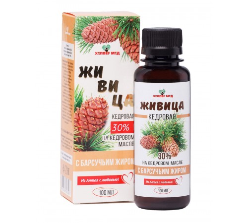 Живица кедровая с барсучьим жиром, 100 мл