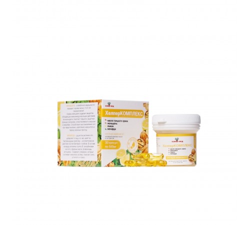 ХелперКОМПЛЕКС с маслом грецкого ореха, женьшенем, лимоном и монардой Крепкий иммунитет, 30 капсул