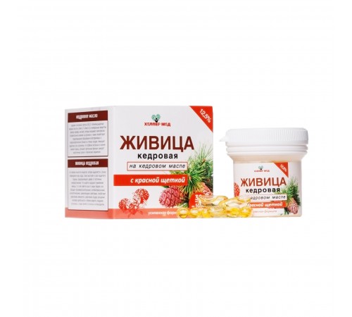 Живица кедровая с красной щёткой, капсулы 30 шт.