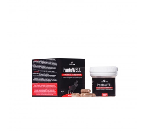 PantoWELL с золотым корнем, красным корнем и макой перуанской, капсулы 30 шт.