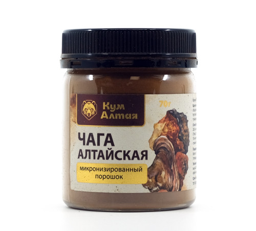 Чага алтайская, порошок 70 г, банка