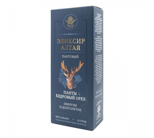 Эликсир Алтая Пантовый Панты и кедровый орех Энергия и долголетие, 250 мл