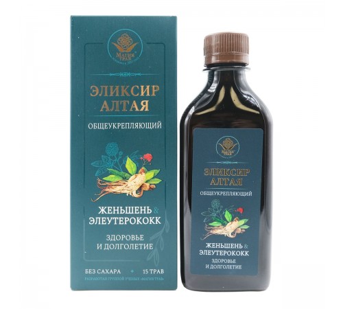 Эликсир Алтая Общеукрепляющий Женьшень и элеутерококк Здоровье и долголетие, 250 мл
