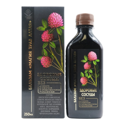Магия трав Алтая Здоровые сосуды, бальзам без сахара, 250 мл