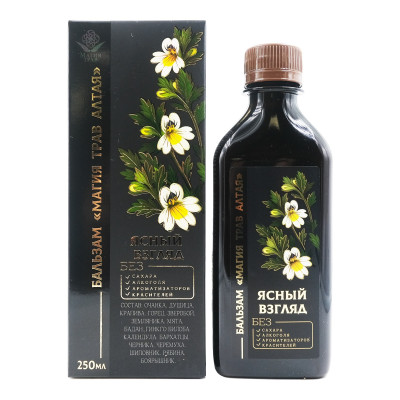 Магия трав Алтая Ясный взгляд, бальзам без сахара, 250 мл