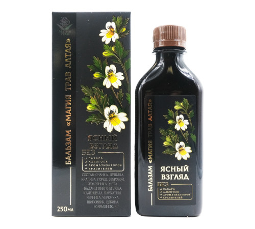 Магия трав Алтая Ясный взгляд, бальзам без сахара, 250 мл