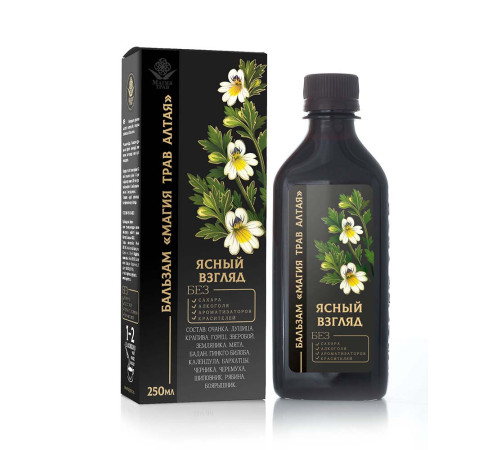 Магия трав Алтая Ясный взгляд, бальзам без сахара, 250 мл