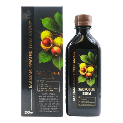 Магия трав Алтая Здоровые вены, бальзам без сахара, 250 мл