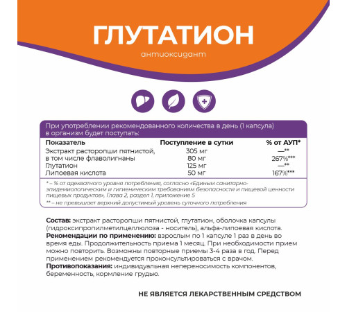 Глутатион комплекс Naturalsphere, 90 капсул