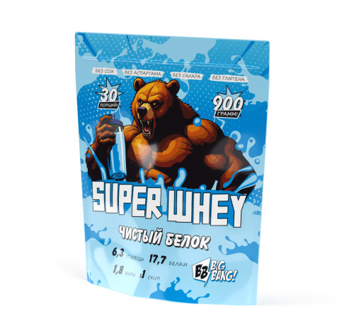SUPER WHEY Протеин с натуральным вкусом Big Bang, 900 г