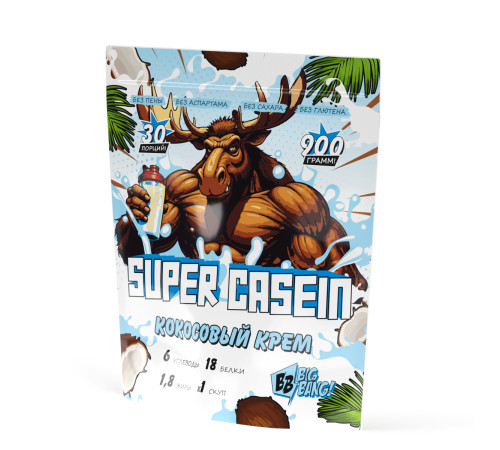 SUPER CASEIN Казеин со вкусом Кокосовый крем Big Bang, 900 г