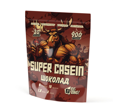 SUPER CASEIN Казеин со вкусом Шоколад Big Bang, 900 г
