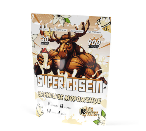 SUPER CASEIN Казеин со вкусом Ванильное мороженое Big Bang, 900 г