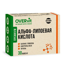 Альфа-липоевая кислота 100 мг OVERVit, 30 капсул