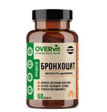 Бронхоцит Лёгкость дыхания OVERVit, 60 капсул
