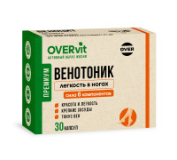 Венотоник Лёгкость в ногах OVERVit, 30 капсул