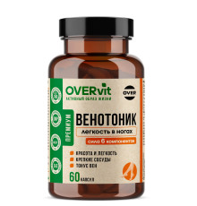 Венотоник Лёгкость в ногах OVERVit, 60 капсул
