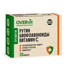 Витамин С с биофлавоноидами и рутином OVERVit, 30 капсул