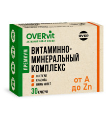 Витаминно-минеральный комплекс OVERVit, 30 капсул