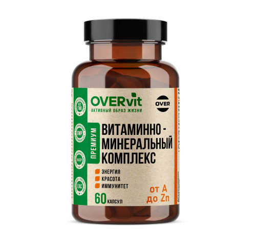 Витаминно-минеральный комплекс OVERVit, 60 капсул