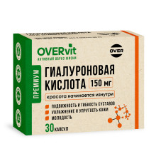 Гиалуроновая кислота 150 мг OVERVit, 30 капсул