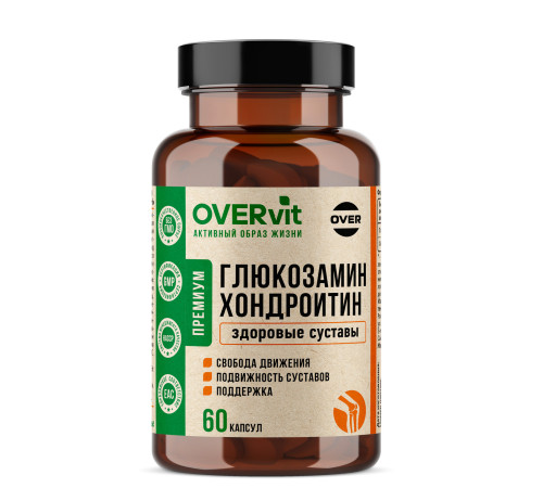 Глюкозамин+Хондроитин OVERVit, 60 капсул