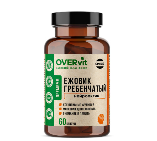 Ежовик гребенчатый OVERVit, 60 капсул