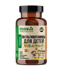 Жевательные пастилки Мультивитамины со вкусом манго OVERVit, 60 штук