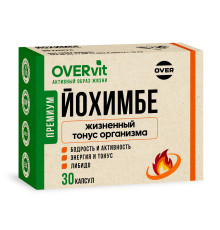Йохимбе Жизненный тонус организма OVERVit, 30 капсул
