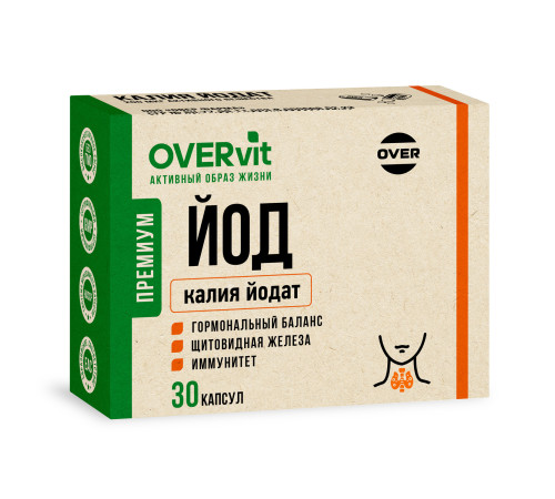 Калия йодат OVERVit, 30 капсул