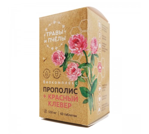 Прополис + красный клевер, 60 таблеток