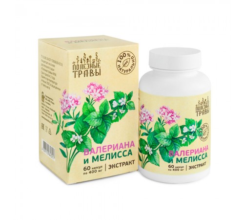 Валерианы и мелиссы экстракт, 60 капсул