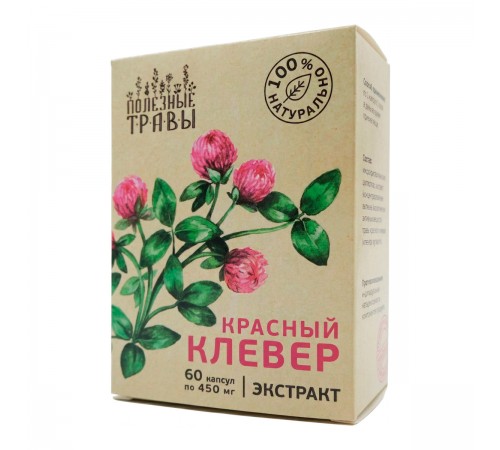 Красный клевер экстракт, 60 капсул