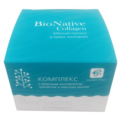 Мягкий пилинг и крем-коллаген BioNative Collagen, 100 мл + 100 мл