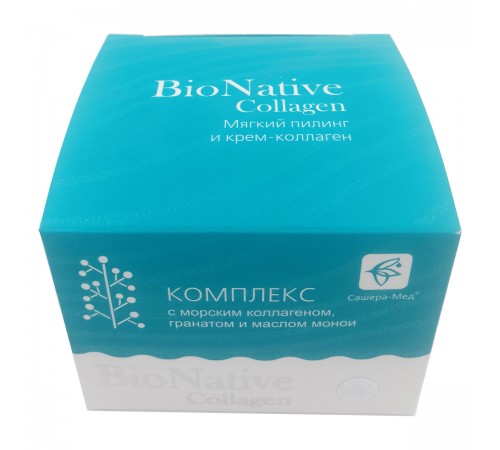 Мягкий пилинг и крем-коллаген BioNative Collagen, 100 мл + 100 мл