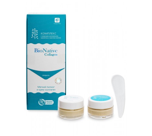 Мягкий пилинг и крем-коллаген BioNative Collagen, 20 мл + 20 мл