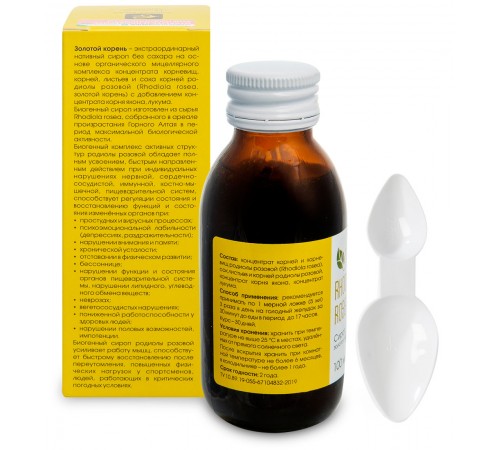 Мон Грассе сироп золотого корня при физическом и умственном истощении, 100 мл