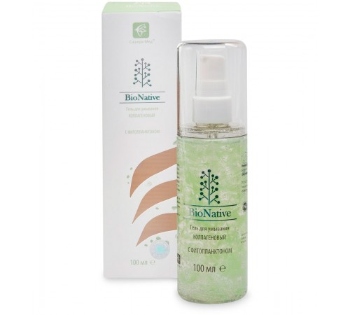 Гель для умывания коллагеновый с фитопланктоном BioNative, 100 мл