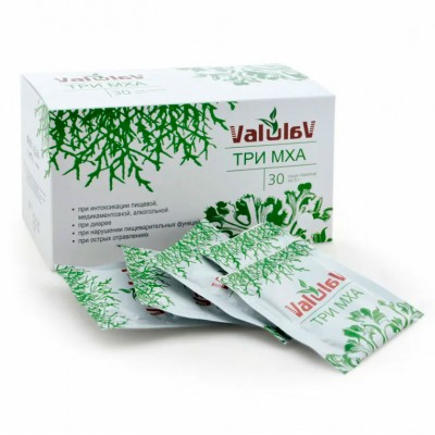 ValulaV Три мха концентрат при пищевых отравлениях, 30 саше-пакетов