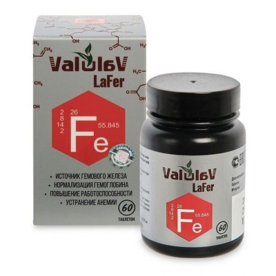ValulaV LaFer для нормализации гемоглобина, 60 таблеток