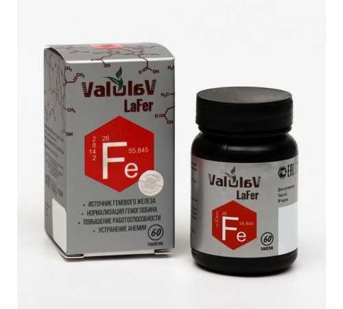 ValulaV LaFer для нормализации гемоглобина, 60 таблеток