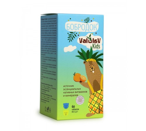 Бобродок ValulaV Kids витаминный комплекс, 60 таблеток