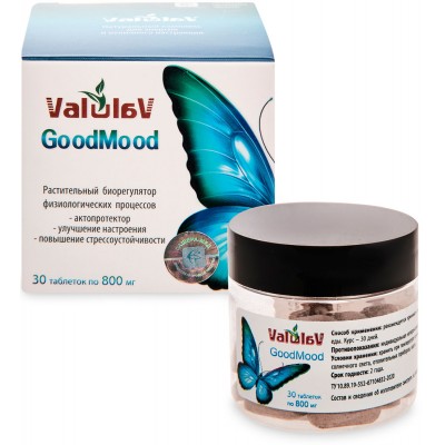 ValulaV GoodMood для улучшения настроения, повышения стрессоустойчивости, 30 таблеток