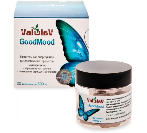 ValulaV GoodMood для улучшения настроения, повышения стрессоустойчивости, 30 таблеток