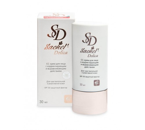 CC-крем Sachel Delica для лица с корректирующим и выравнивающим действием, 30 мл