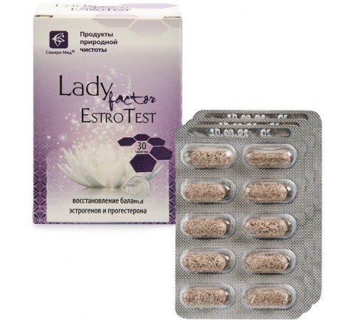 LadyFactor EstroTest – восстановление баланса эстрогенов и прогестерона, 30 таблеток