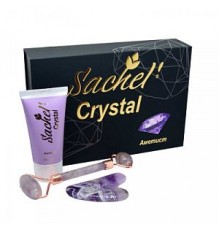 Набор Sachel Crystal Аметист (крем, 50 мл + роллер + гуаша)