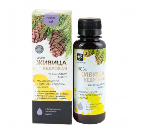 Живица кедровая на кедровом масле с мумиё при повреждениях опорно-двигательной системы