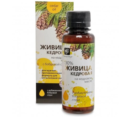Живица кедровая на кедровом масле с бобровой струёй, 100 мл